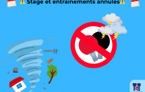 ⚠️🚫 Annulation du stage et des entraînements de ping-pong⚠️