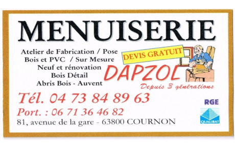 Menuiserie Dapzol
